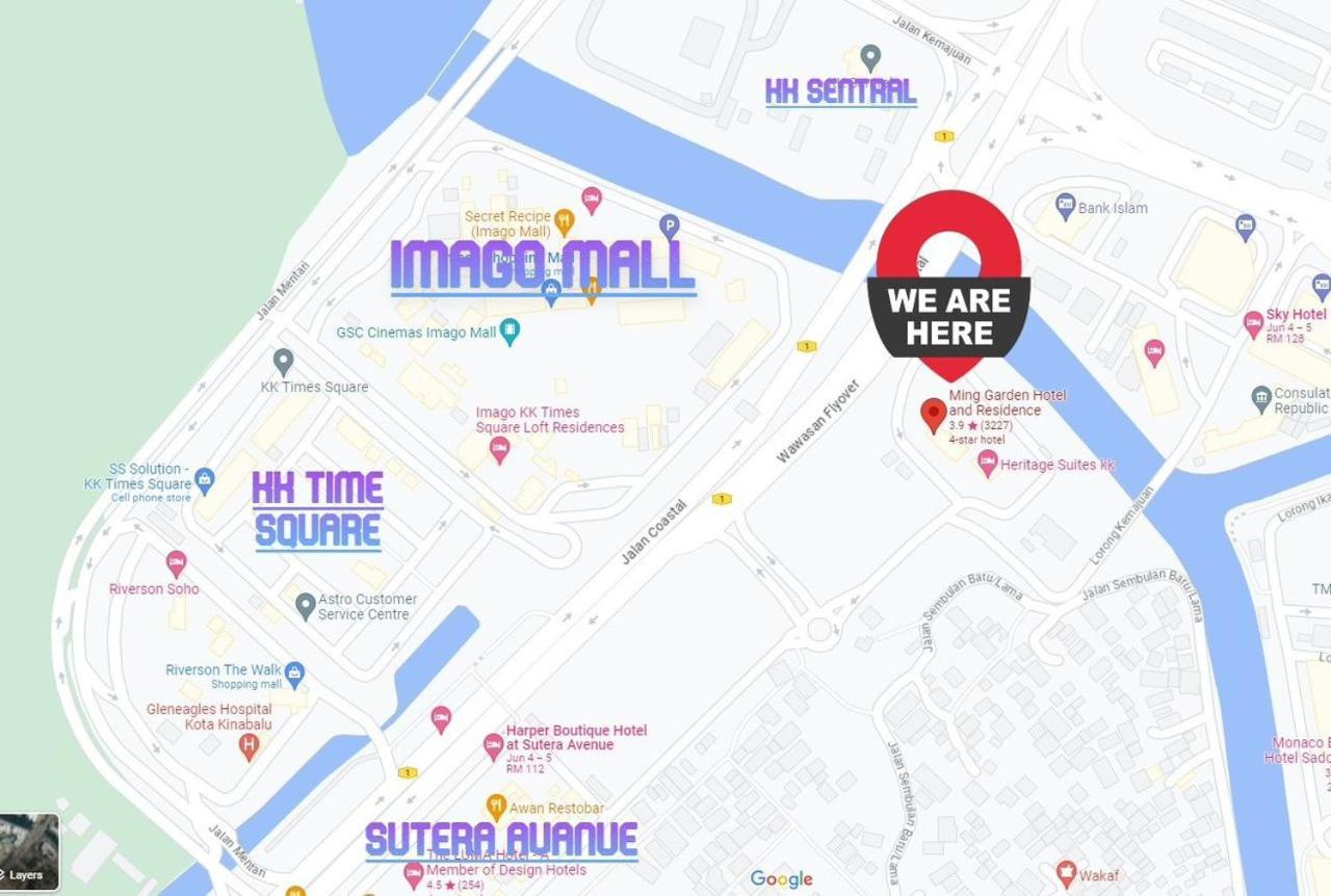 New Homestay !! Heritage Suites Near Imago Mall City Central , Free Highspeed Wifi & Netflix , Кота-Кинабалу Экстерьер фото